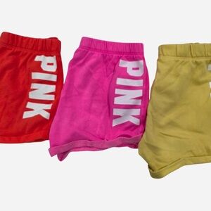 Victoria's Secret Vibrant Shorts Bundle - Orange, Pink, Yellow